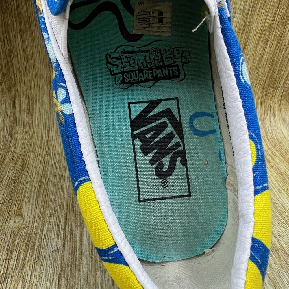 Vans x Spongebob Squarepants Classic Slip-On Women's 8.5 Blue Shoes Sneakers - Picture 5 of 10